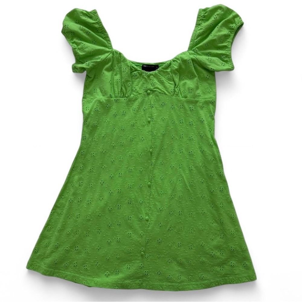 ASOS Bright Green Eyelet Dress